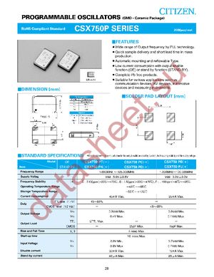 CSX750P1P-UT datasheet  